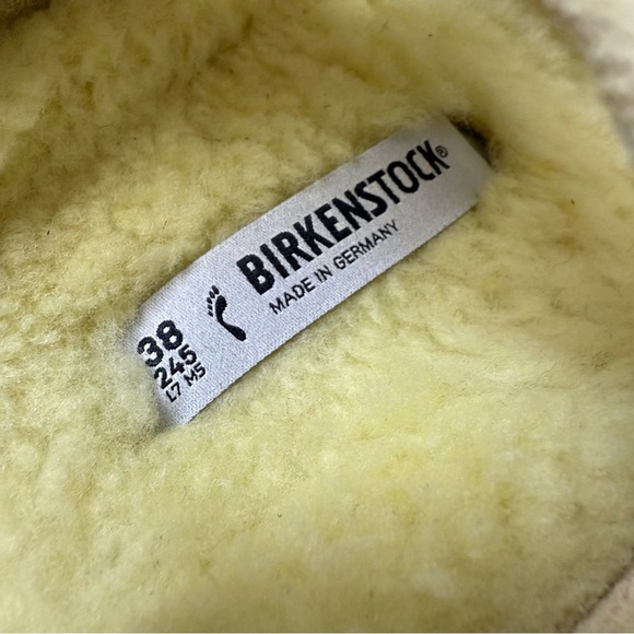 BIRKENSTOCK Arizona Big Buckle Teddy in Popcorn Yellow NWOB Size EU 38 US 7 - Picture 14 of 14